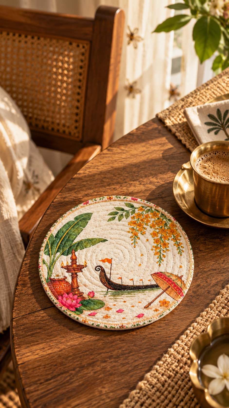 Kerala Courtyard Coaster Collection (Set of 4)