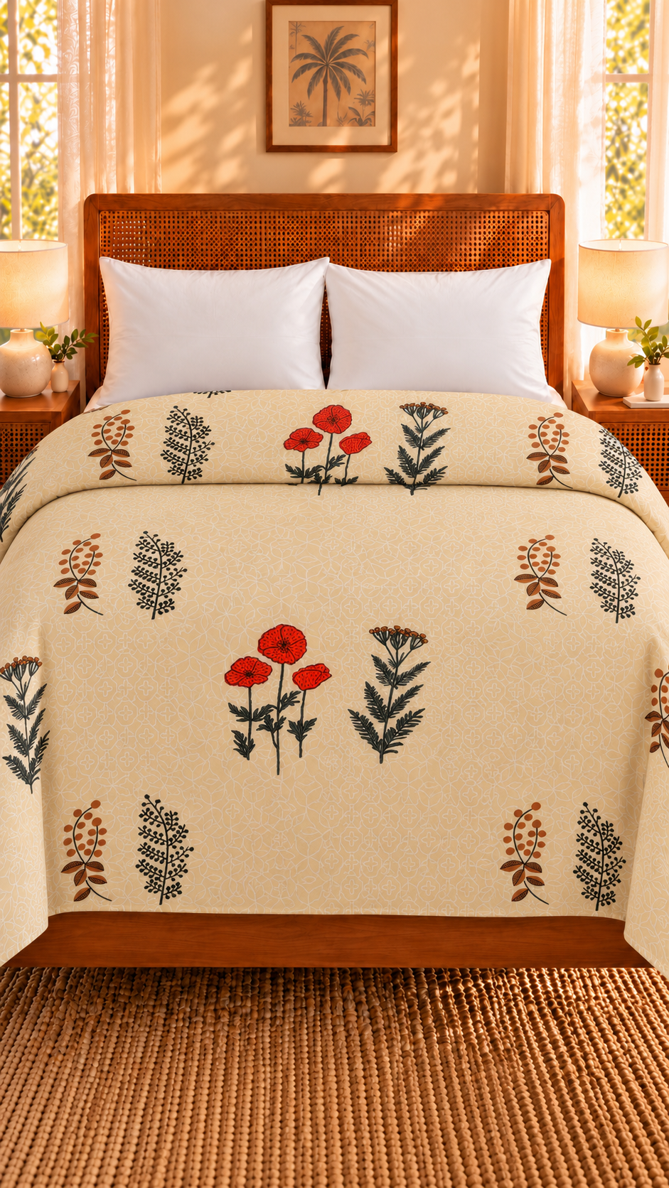 Saffron Wildflower Coverlet - Double