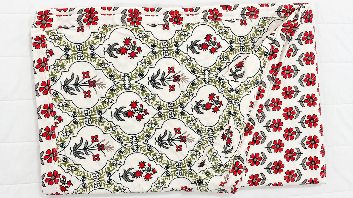 Crimson Garden Coverlet - Double