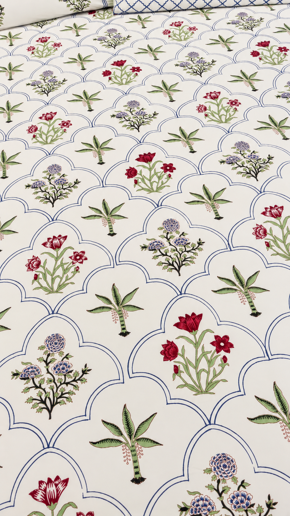 Palm Courtyard Fitted Sheet Set (Queen)