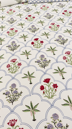 Palm Courtyard Fitted Sheet Set (Queen)