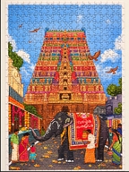 Timeless Temple Towers Jigsaw Puzzle (500 Pieces)