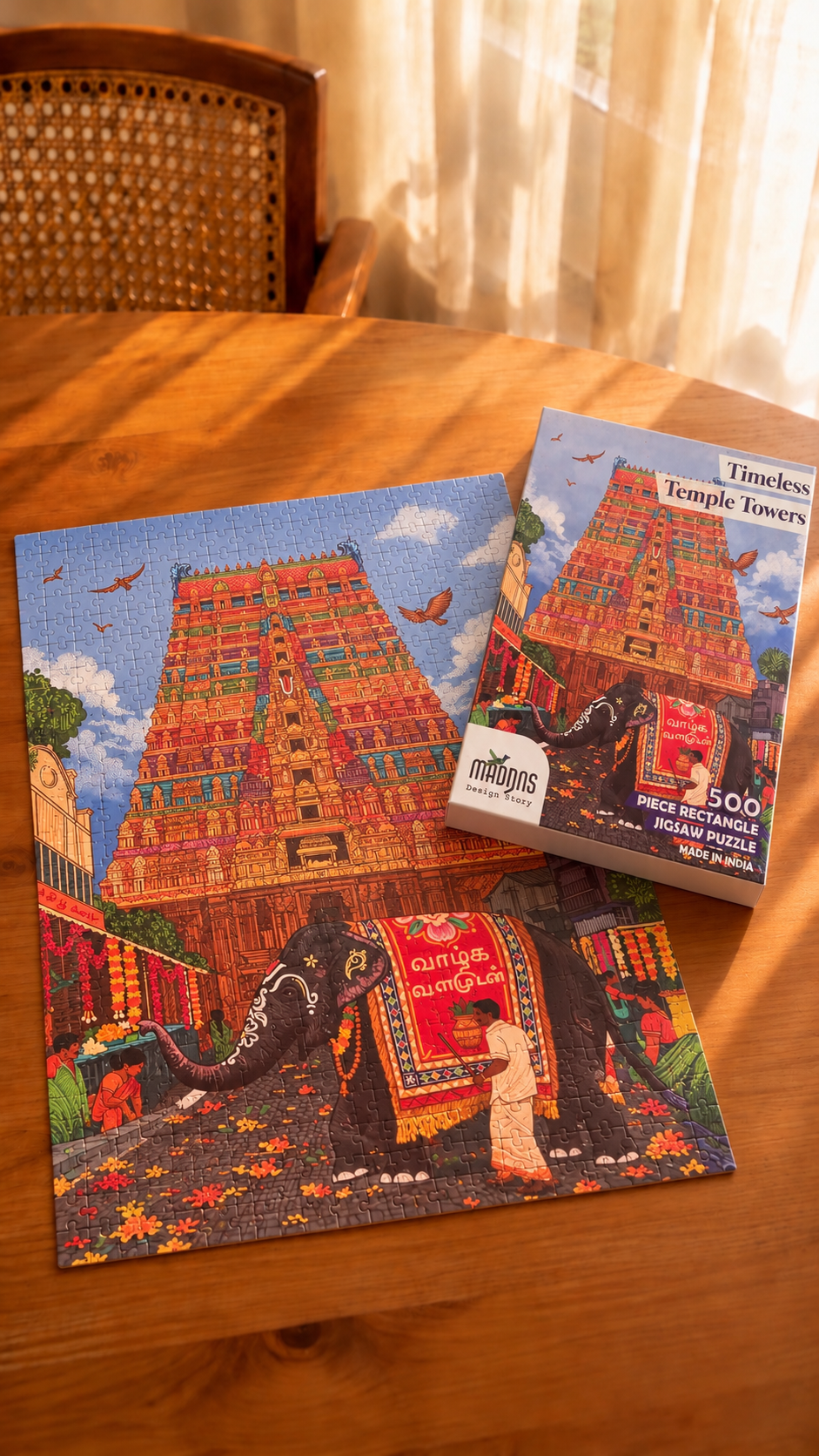 Timeless Temple Towers Jigsaw Puzzle (500 Pieces)