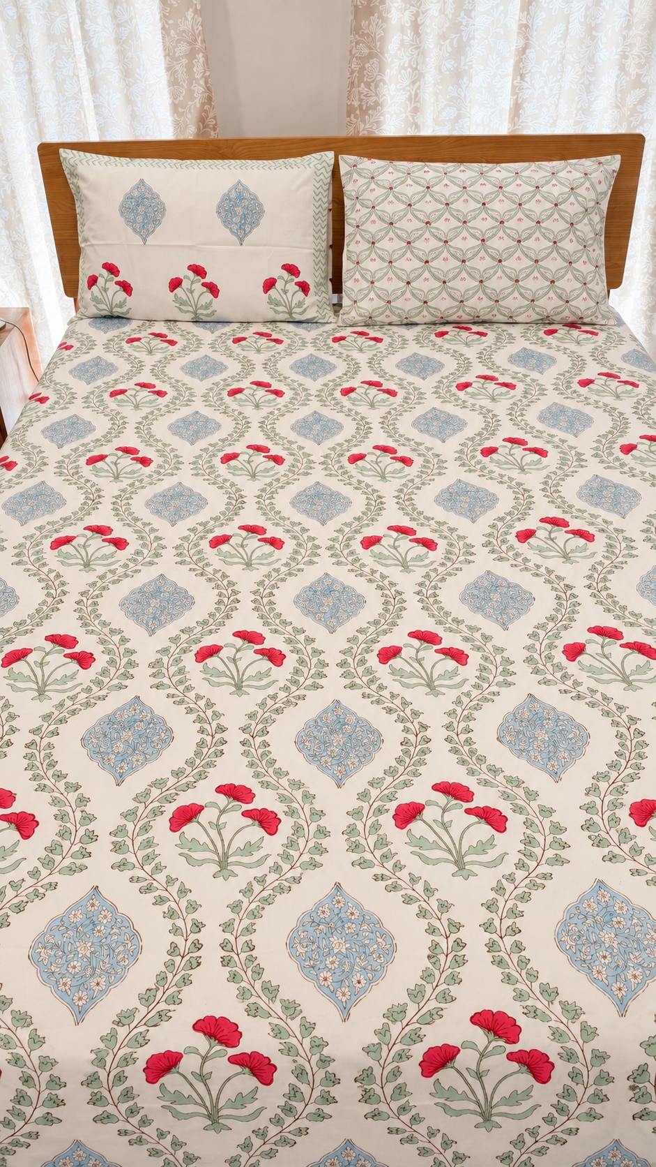 Garden Trellis Fitted Sheet Set (Queen)