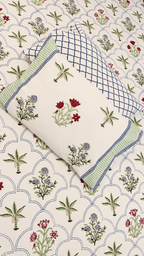 Palm Courtyard Fitted Sheet Set (Queen)