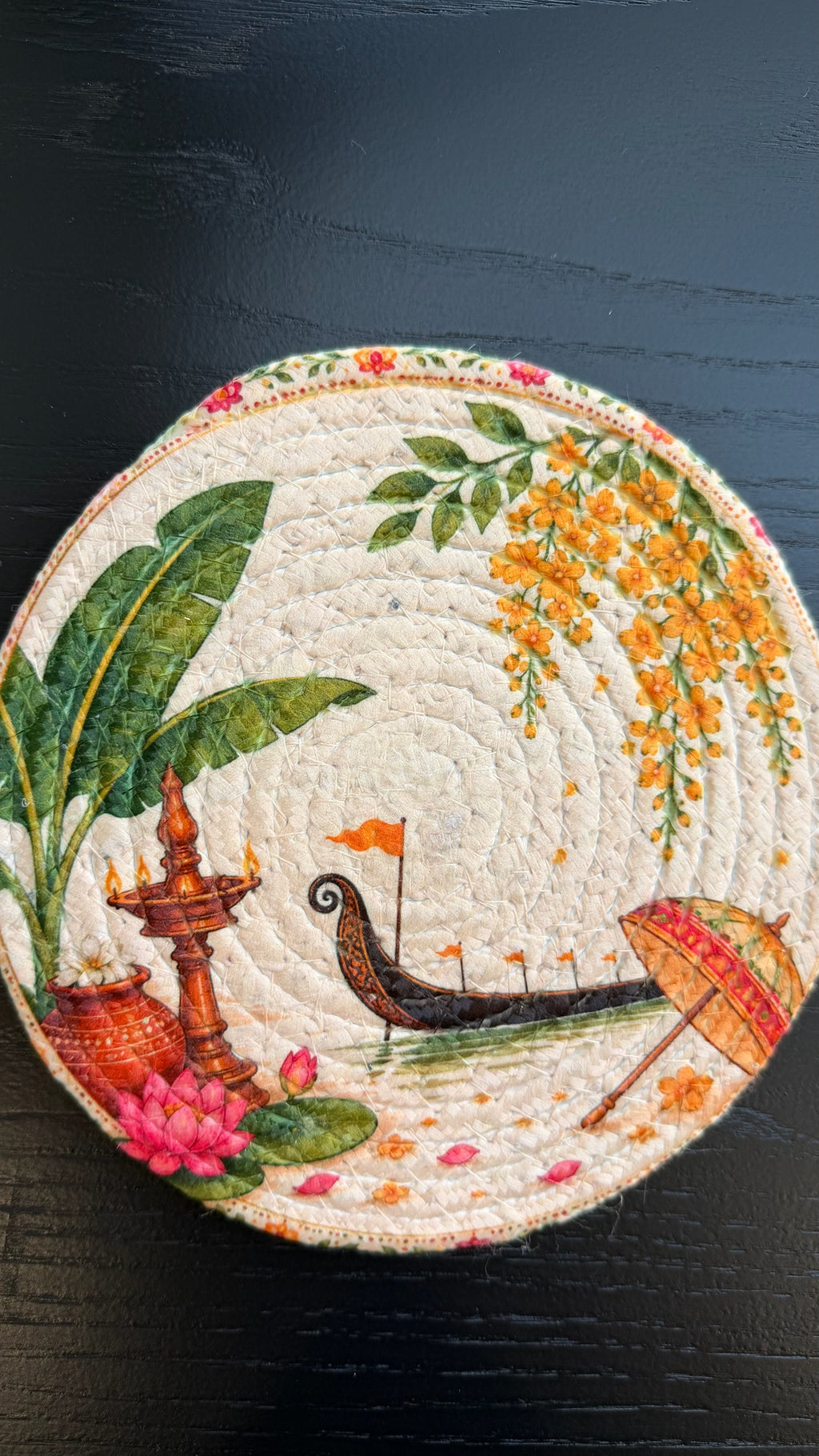Kerala Courtyard Coaster Collection (Set of 4)
