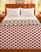 Crimson Garden Coverlet - Double